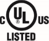 A black and white image of the ul listed logo.